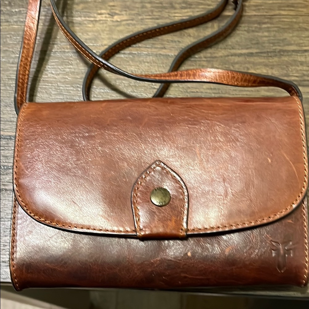 Frye Brown Leather Crossbody Bag